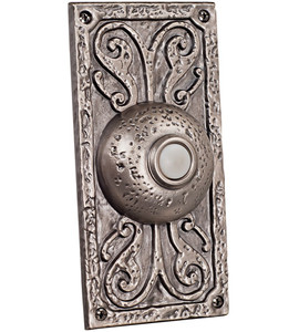 Surface Mount Designer LED Lighted Push Button in Antique Pewter (PB3037-AP)