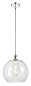 Athens - 1 Light - 14 inch - Polished Chrome - Cord hung - Pendant (616-1S-PC-G122-14-LED)