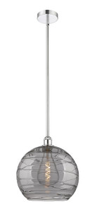 Athens Deco Swirl - 1 Light - 14 inch - Polished Chrome - Cord hung - Pendant (616-1S-PC-G1213-14SM)