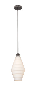 Cascade - 1 Light - 8 inch - Oil Rubbed Bronze - Cord hung - Mini Pendant (616-1S-OB-G671-8)