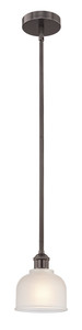 Dayton - 1 Light - 6 inch - Oil Rubbed Bronze - Cord hung - Mini Pendant (616-1S-OB-G411-LED)