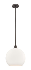 Athens - 1 Light - 14 inch - Oil Rubbed Bronze - Cord hung - Pendant (616-1S-OB-G121-14)