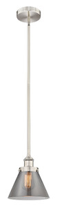 Cone - 1 Light - 8 inch - Brushed Satin Nickel - Cord hung - Mini Pendant (616-1SH-SN-G43)