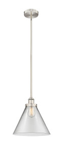 Cone - 1 Light - 12 inch - Brushed Satin Nickel - Cord hung - Mini Pendant (616-1SH-SN-G42-L)
