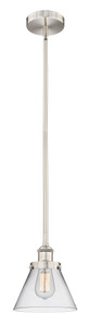Cone - 1 Light - 8 inch - Brushed Satin Nickel - Cord hung - Mini Pendant (616-1SH-SN-G42)