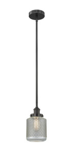 Stanton - 1 Light - 6 inch - Matte Black - Cord hung - Mini Pendant (616-1SH-BK-G262)