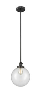 Beacon - 1 Light - 10 inch - Matte Black - Cord hung - Mini Pendant (616-1SH-BK-G202-10)