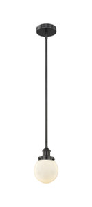 Beacon - 1 Light - 6 inch - Matte Black - Cord hung - Mini Pendant (616-1SH-BK-G201-6-LED)
