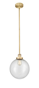 Beacon - 1 Light - 12 inch - Brushed Brass - Cord hung - Mini Pendant (616-1SH-BB-G204-12)