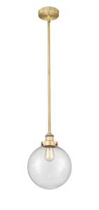 Beacon - 1 Light - 10 inch - Brushed Brass - Cord hung - Mini Pendant (616-1SH-BB-G204-10)