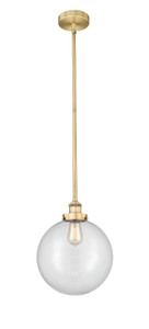 Beacon - 1 Light - 12 inch - Brushed Brass - Cord hung - Mini Pendant (616-1SH-BB-G202-12)