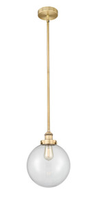 Beacon - 1 Light - 10 inch - Brushed Brass - Cord hung - Mini Pendant (616-1SH-BB-G202-10)