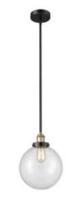 Beacon - 1 Light - 10 inch - Black Antique Brass - Cord hung - Mini Pendant (616-1SH-BAB-G202-10)