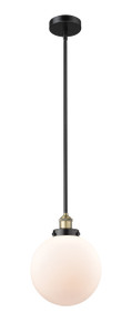 Beacon - 1 Light - 10 inch - Black Antique Brass - Cord hung - Mini Pendant (616-1SH-BAB-G201-10)