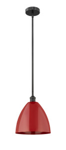 Plymouth - 1 Light - 12 inch - Matte Black - Cord hung - Mini Pendant (616-1S-BK-MBD-12-RD-LED)