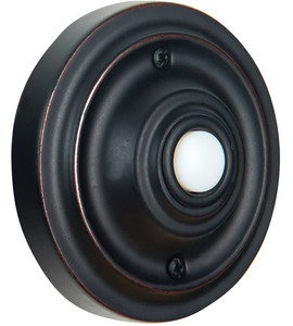 Surface Mount LED Lighted Push Button in Oiled Bronze Gilded (PB3039-OBG)