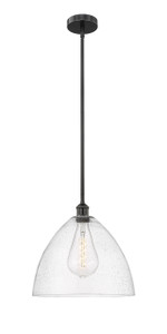 Bristol - 1 Light - 16 inch - Matte Black - Cord hung - Pendant (616-1S-BK-GBD-164-LED)