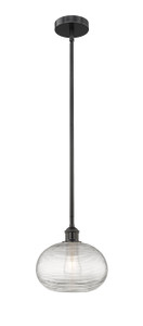 Ithaca - 1 Light - 10 inch - Matte Black - Cord hung - Mini Pendant (616-1S-BK-G555-10CL)
