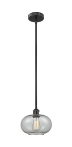 Gorham - 1 Light - 10 inch - Matte Black - Cord hung - Mini Pendant (616-1S-BK-G247-LED)