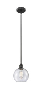 Athens - 1 Light - 8 inch - Matte Black - Cord hung - Mini Pendant (616-1S-BK-G124-8-LED)
