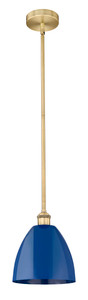 Plymouth - 1 Light - 9 inch - Brushed Brass - Cord hung - Mini Pendant (616-1S-BB-MBD-9-BL-LED)