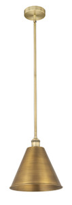 Berkshire - 1 Light - 12 inch - Brushed Brass - Cord hung - Mini Pendant (616-1S-BB-MBC-12-BB-LED)