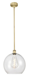 Athens - 1 Light - 14 inch - Brushed Brass - Cord hung - Pendant (616-1S-BB-G122-14)