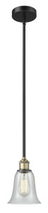 Hanover - 1 Light - 6 inch - Black Antique Brass - Cord hung - Mini Pendant (616-1S-BAB-G2812)