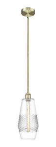 Windham - 1 Light - 7 inch - Antique Brass - Cord hung - Mini Pendant (616-1S-AB-G682-7-LED)