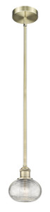 Ithaca - 1 Light - 6 inch - Antique Brass - Cord hung - Mini Pendant (616-1S-AB-G555-6CL)