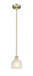 Dayton - 1 Light - 6 inch - Antique Brass - Cord hung - Mini Pendant (616-1S-AB-G411-LED)