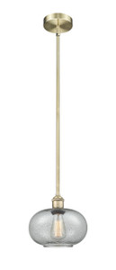 Gorham - 1 Light - 10 inch - Antique Brass - Cord hung - Mini Pendant (616-1S-AB-G247-LED)