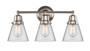 Cone - 3 Light - 22 inch - Brushed Satin Nickel - Bath Vanity Light (623-3W-SN-G62)