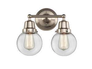 Beacon - 2 Light - 14 inch - Brushed Satin Nickel - Bath Vanity Light (623-2W-SN-G202-6)