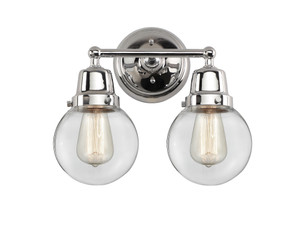 Beacon - 2 Light - 14 inch - Polished Chrome - Bath Vanity Light (623-2W-PC-G202-6)