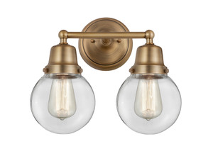 Beacon - 2 Light - 14 inch - Brushed Brass - Bath Vanity Light (623-2W-BB-G202-6)