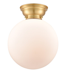 Beacon - 1 Light - 12 inch - Satin Gold - Flush Mount (623-1F-SG-G201-12-LED)