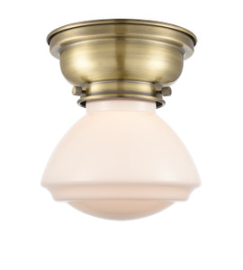 Olean - 1 Light - 7 inch - Antique Brass - Flush Mount (623-1F-AB-G321-LED)