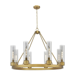 Boreas - 6 Light - 36 inch - Brushed Brass - Chandelier (617-8CR-BB-G617-11SM)