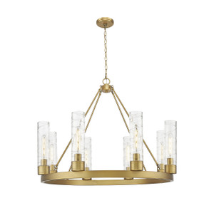 Boreas - 6 Light - 36 inch - Brushed Brass - Chandelier (617-8CR-BB-G617-11DE)