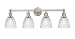 Castile - 4 Light - 33 inch - Brushed Satin Nickel - Bath Vanity Light (616-4W-SN-G382)