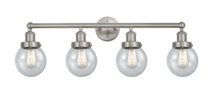 Beacon - 4 Light - 33 inch - Brushed Satin Nickel - Bath Vanity Light (616-4W-SN-G204-6)