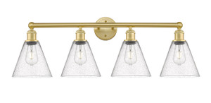 Berkshire - 4 Light - 35 inch - Satin Gold - Bath Vanity Light (616-4W-SG-GBC-84)