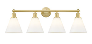 Berkshire - 4 Light - 35 inch - Satin Gold - Bath Vanity Light (616-4W-SG-GBC-81)