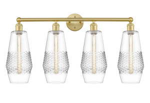 Windham - 4 Light - 34 inch - Satin Gold - Bath Vanity Light (616-4W-SG-G682-7)