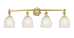 Castile - 4 Light - 33 inch - Satin Gold - Bath Vanity Light (616-4W-SG-G381)