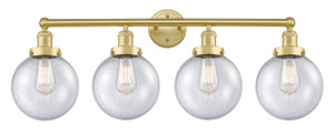 Beacon - 4 Light - 35 inch - Satin Gold - Bath Vanity Light (616-4W-SG-G204-8)