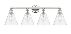 Berkshire - 4 Light - 35 inch - Polished Nickel - Bath Vanity Light (616-4W-PN-GBC-82)