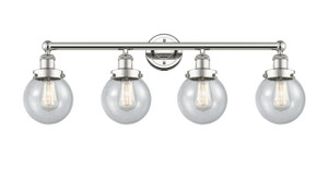 Beacon - 4 Light - 33 inch - Polished Nickel - Bath Vanity Light (616-4W-PN-G204-6)
