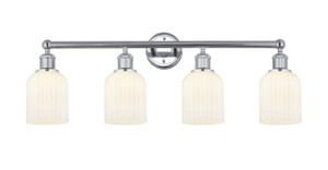 Bridal Veil - 4 Light - 32 inch - Polished Chrome - Bath Vanity Light (616-4W-PC-G559-5GWH)